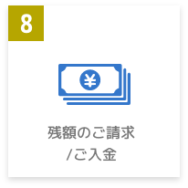 残額のご請求・ご入金